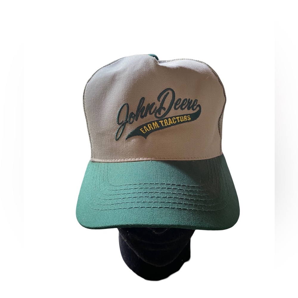 John Deere Farm Tractors Embroidered  Green/Tan Snapback Hat by OC‎ Gen Quality